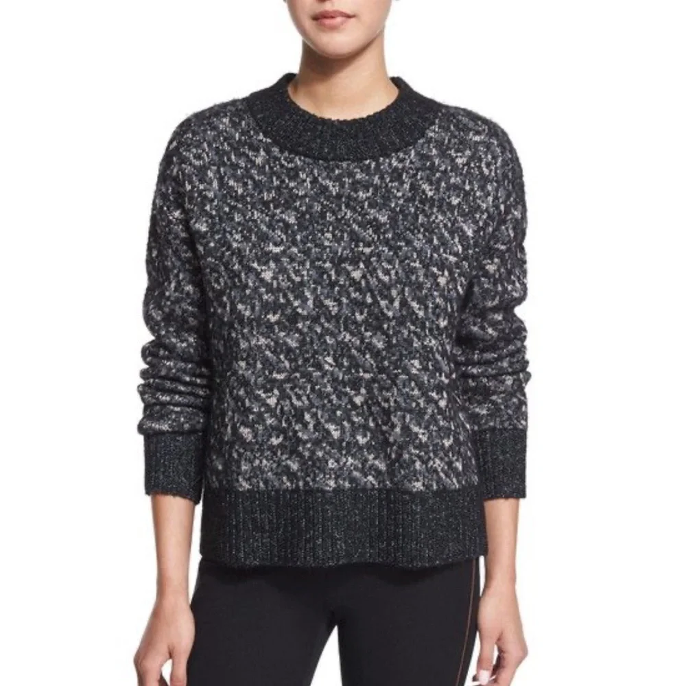 RAG & BONE Scarlett Boxy Melange Merino Wool Sweater Pullover Top